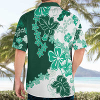 Green Hibiscus Plumeria Floral Hawaiian Shirt LT01 - Polynesian Pride