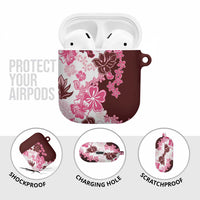 Pink Hibiscus Plumeria Floral AirPods Case - Polynesian Pride
