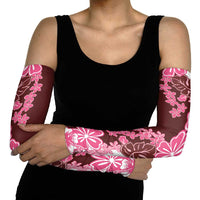 Pink Hibiscus Plumeria Floral Arm Sleeves - Polynesian Pride