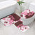 Pink Hibiscus Plumeria Floral Bathroom Set - Polynesian Pride