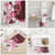 Pink Hibiscus Plumeria Floral Bathroom Set - Polynesian Pride