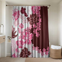 Pink Hibiscus Plumeria Floral Bathroom Set - Polynesian Pride