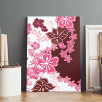 Pink Hibiscus Plumeria Floral Canvas Wall Art - Polynesian Pride