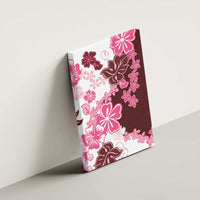 Pink Hibiscus Plumeria Floral Canvas Wall Art - Polynesian Pride