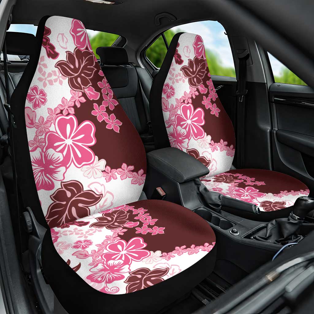 Pink Hibiscus Plumeria Floral Car Seat Cover - Polynesian Pride