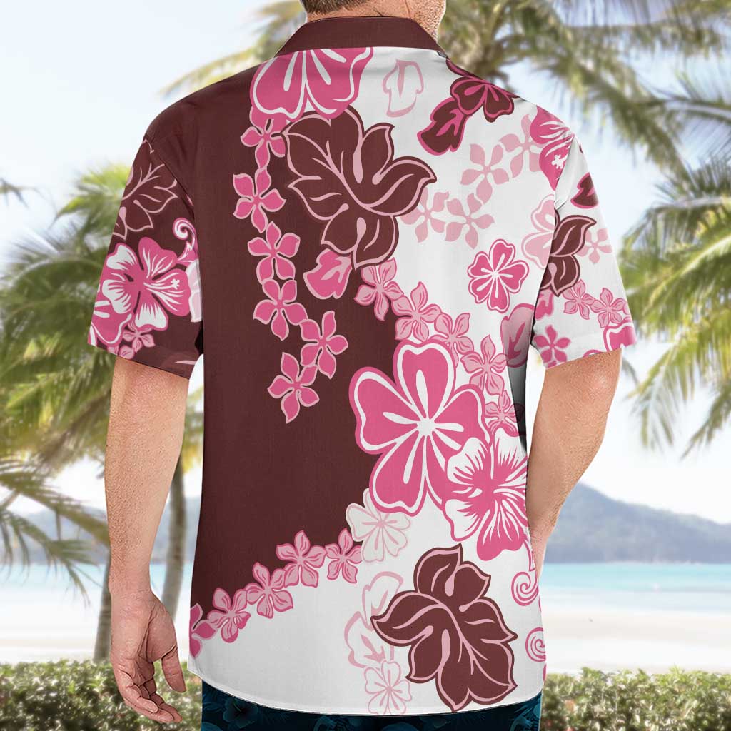 Pink Hibiscus Plumeria Floral Hawaiian Shirt LT01 - Polynesian Pride