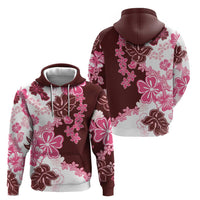 Pink Hibiscus Plumeria Floral Hoodie - Polynesian Pride