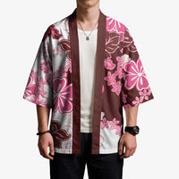 Pink Hibiscus Plumeria Floral Kimono - Polynesian Pride