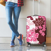 Pink Hibiscus Plumeria Floral Luggage Cover - Polynesian Pride