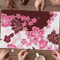 Pink Hibiscus Plumeria Floral Puzzle LT01 - Polynesian Pride