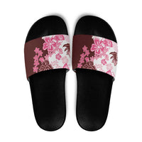 Pink Hibiscus Plumeria Floral Slide Sandals - Polynesian Pride