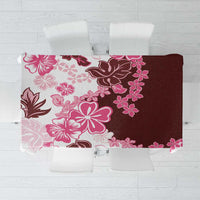 Pink Hibiscus Plumeria Floral Tablecloth - Polynesian Pride