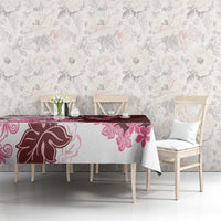 Pink Hibiscus Plumeria Floral Tablecloth - Polynesian Pride