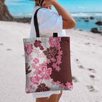 Pink Hibiscus Plumeria Floral Tote Bag - Polynesian Pride