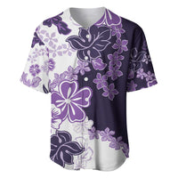 Purple Hibiscus Plumeria Floral Baseball Jersey - Polynesian Pride