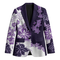 Purple Hibiscus Plumeria Floral Blazer - Polynesian Pride