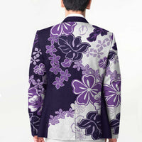 Purple Hibiscus Plumeria Floral Blazer - Polynesian Pride