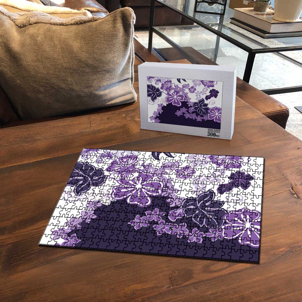 Purple Hibiscus Plumeria Floral Puzzle LT01 - Polynesian Pride