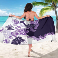 Purple Hibiscus Plumeria Floral Sarong - Polynesian Pride
