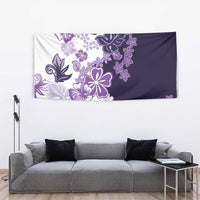 Purple Hibiscus Plumeria Floral Tapestry LT01 - Polynesian Pride