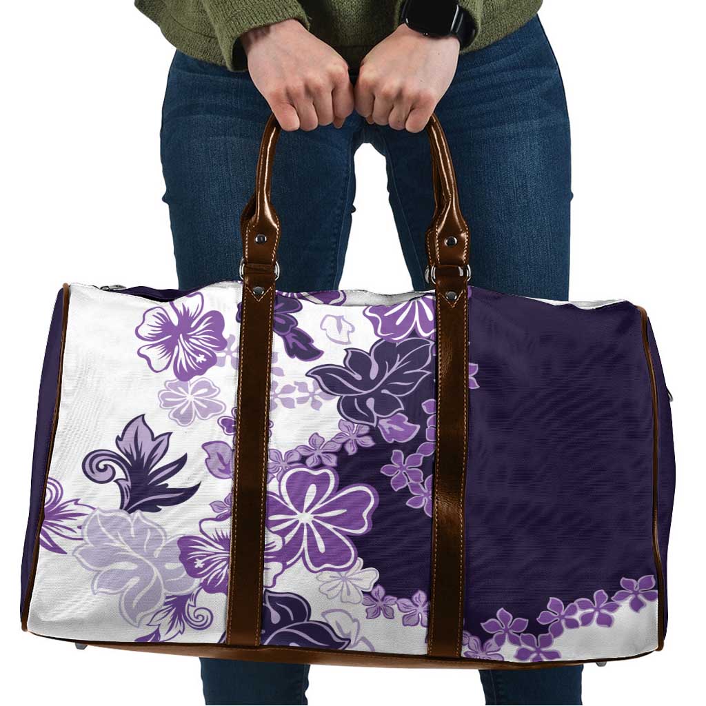 Purple Hibiscus Plumeria Floral Travel Bag - Polynesian Pride