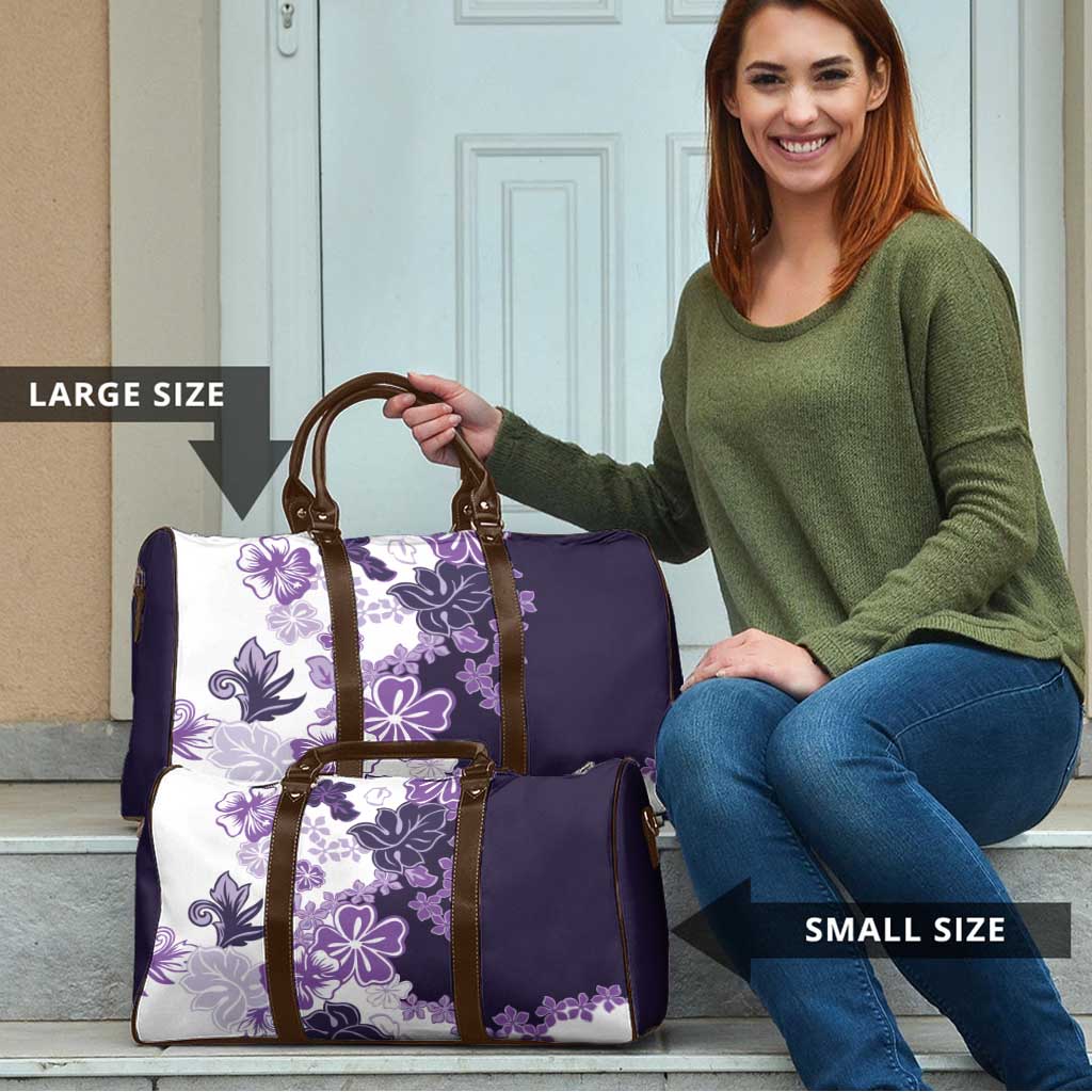 Purple Hibiscus Plumeria Floral Travel Bag - Polynesian Pride