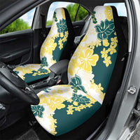 Yelow Teal Hibiscus Plumeria Floral Car Seat Cover - Polynesian Pride