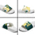 Yelow Teal Hibiscus Plumeria Floral Slide Sandals - Polynesian Pride