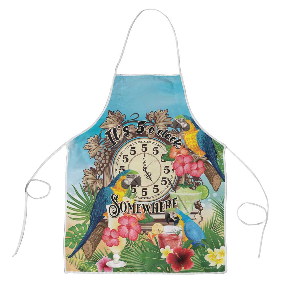 It's 5 o'clock Somewhere Apron Hawaiian Tropical Parrots - Polynesian Pride