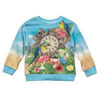 It's 5 o'clock Somewhere Kid Ugly Christmas Sweater Hawaiian Tropical Parrots - Polynesian Pride