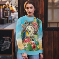 It's 5 o'clock Somewhere Ugly Christmas Sweater Hawaiian Tropical Parrots - Polynesian Pride