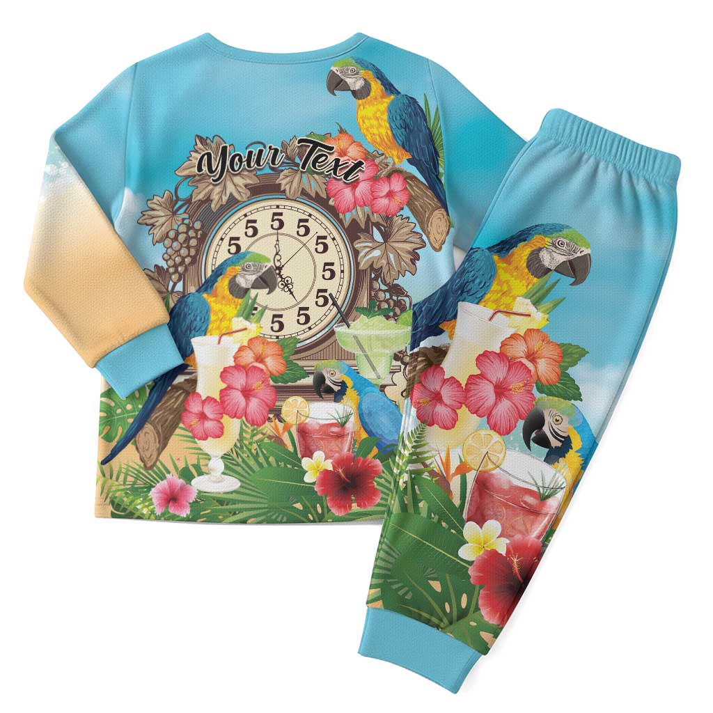 It's 5 o'clock Somewhere Christmas Pajama Set Hawaiian Tropical Parrots - Polynesian Pride