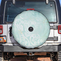 Polynesian Tiare Monstera Seafoam Green Spare Tire Cover Liquid Style - Polynesian Pride