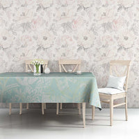 Polynesian Tiare Monstera Seafoam Green Tablecloth Liquid Style - Polynesian Pride