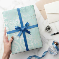 Polynesian Tiare Monstera Seafoam Green Wrapping Paper Liquid Style - Polynesian Pride