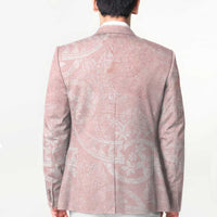 Polynesian Tiare Monstera Soft Pink Blazer Liquid Style - Polynesian Pride