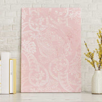 Polynesian Tiare Monstera Soft Pink Canvas Wall Art Liquid Style - Polynesian Pride