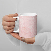 Polynesian Tiare Monstera Soft Pink Ceramic Mug Liquid Style - Polynesian Pride