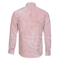 Polynesian Tiare Monstera Soft Pink Family Matching Tank Maxi Dress and Hawaiian Shirt Liquid Style - Polynesian Pride