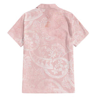 Polynesian Tiare Monstera Soft Pink Hawaiian Shirt Liquid Style - Polynesian Pride