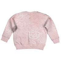 Polynesian Tiare Monstera Soft Pink Kid Ugly Christmas Sweater Liquid Style - Polynesian Pride