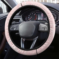 Polynesian Tiare Monstera Soft Pink Steering Wheel Cover Liquid Style - Polynesian Pride