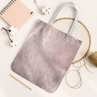 Polynesian Tiare Monstera Soft Pink Tote Bag Liquid Style - Polynesian Pride