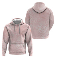 Polynesian Tiare Monstera Soft Pink Zip Hoodie Liquid Style - Polynesian Pride