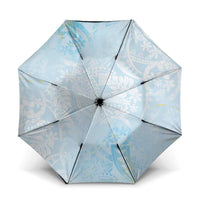 Polynesian Tiare Monstera Baby Blue Umbrella Liquid Style - Polynesian Pride
