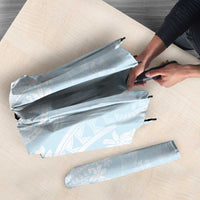 Polynesian Tiare Monstera Baby Blue Umbrella Liquid Style - Polynesian Pride