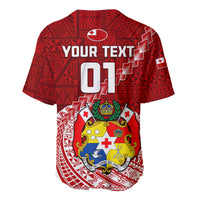Custom Tonga Rugby Baseball Jersey Tongan Ngatu Pattern White Version LT01 - Polynesian Pride