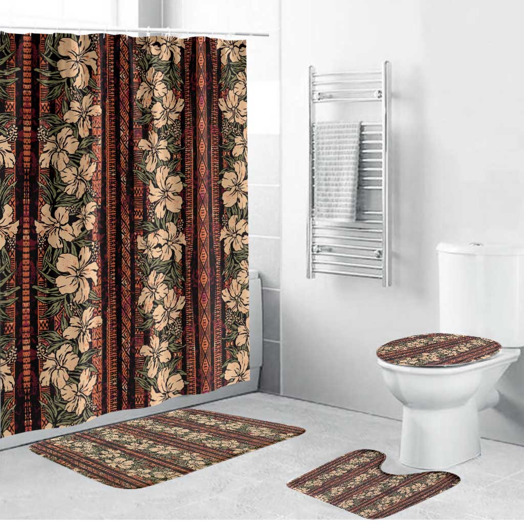 Hawaii Hibiscus Bathroom Set Retro Style - Polynesian Pride