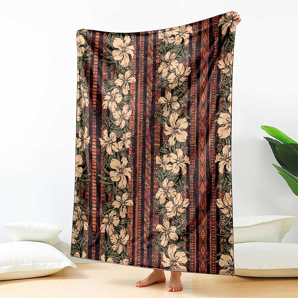 Hawaii Hibiscus Blanket Retro Style - Polynesian Pride