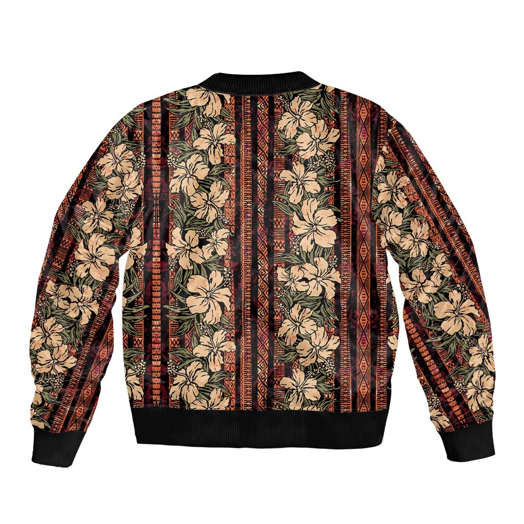 Hawaii Hibiscus Bomber Jacket Retro Style - Polynesian Pride